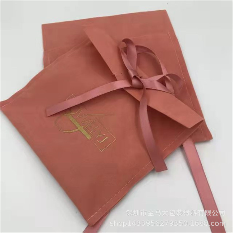 新品信笺笔记本真超纤收纳袋 设计logo印花小信封翻盖超纤首饰袋