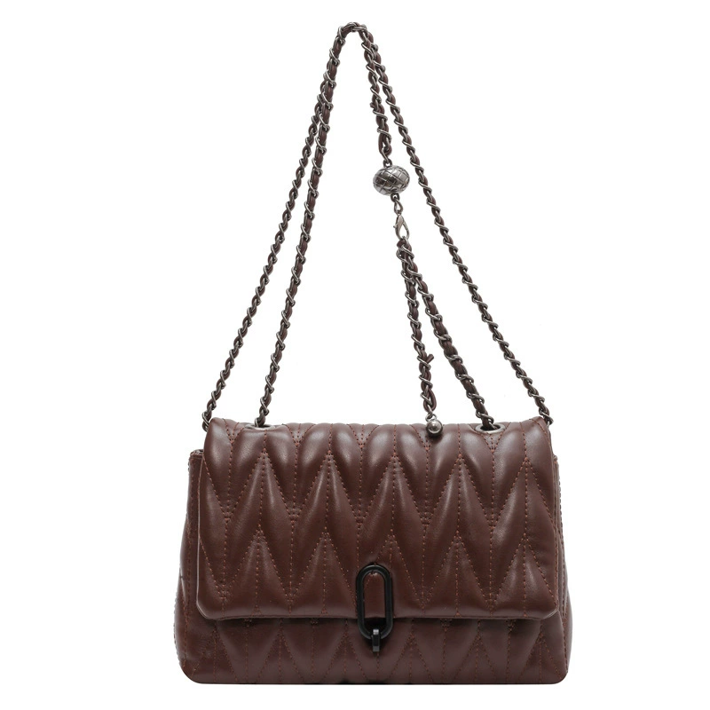 Shoulder bag with diamond pattern, summer one-shoulder bag, chain bag, 2023