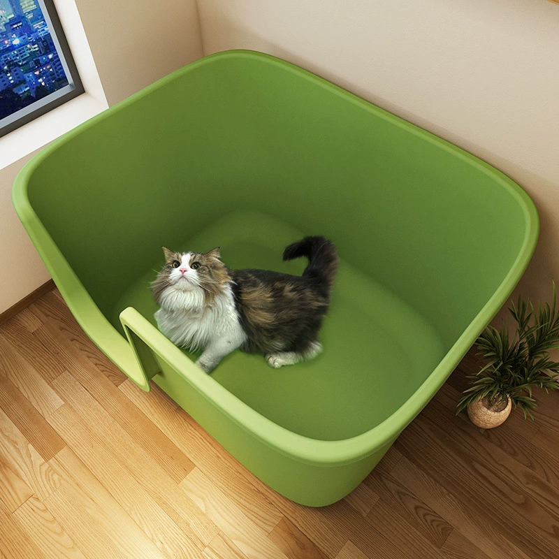 Открытый полузакрытый кошачий туалет, очень большие принадлежности для кошек, кошачий туалет, кошачий туалет с защитой от брызг, огромный мейн-кун