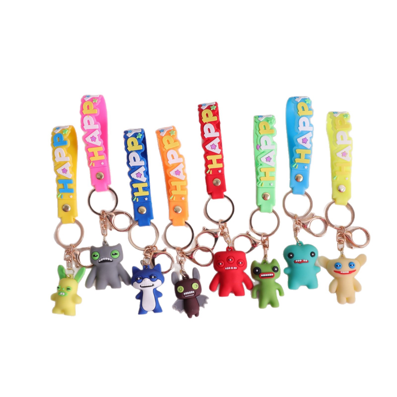 Transfronterizos gigantescos monstruos de dientes bobby llavero creativo juguetes de dibujos animados muñecas regalo accesorios llavero al por mayor