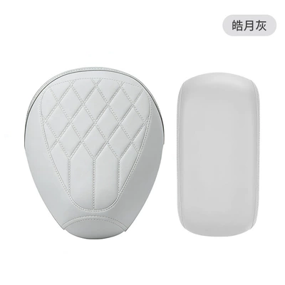 insulated electric bike seat | Electric car cushion - moonlight-gray-water-drop-embossing-front-seat-cover-rear-seat-cover