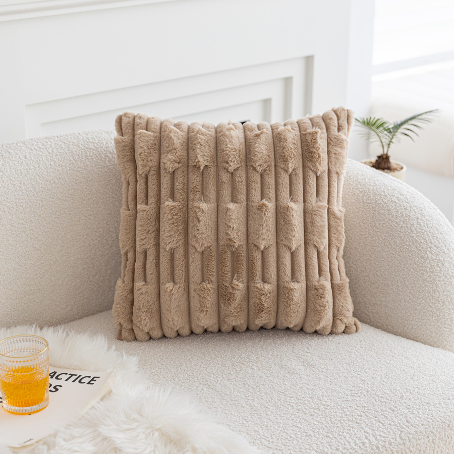 Crema de alto nivel retro viento nudo abrazo funda de almohada sofá cama cama marrón almohada de cintura cojín núcleo ventana flotante