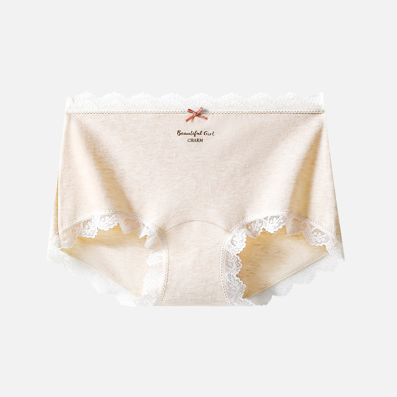 Calzoncillos de algodón sin costuras Matcha Girl, con encaje en la entrepierna, ultrafinos, transpirables, tallas grandes, venta al por mayor.