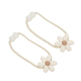 Cross-Border Export Hot-Selling Ins Style Cute Stereo Flower Pearl Buckle Curtain Straps Kidsren's Room Decoration