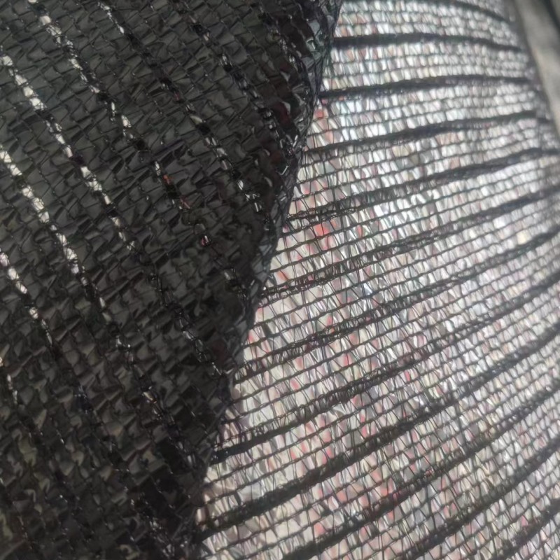 厂家直销内外遮阳网铝箔遮阳率双层黑遮阳网75% 6针圆丝外遮阳网