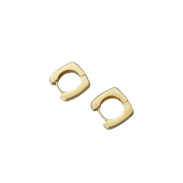 Geometric square small design fashionable retro earrings