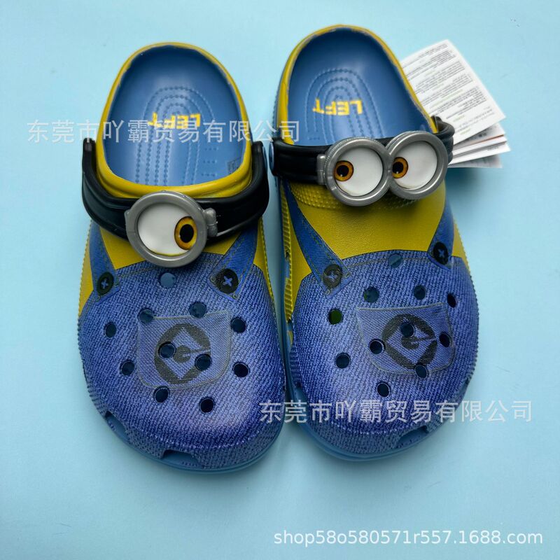 New Style Overalls with Minion Glasses Design, Hole Shoes, Parent-Child Shoes, Beach Closed-Toe Sandals, Soft-Soled Comfortable Slippers, Available for Wholesale New Style Overalls with Minion Glasses Design, Hole Shoes, Parent-Child Shoes, Beach Closed-Toe Sandals, Soft-Soled Comfortable Slippers, Available for Wholesale