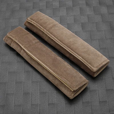 Safety Belt Cover, Men's and Women's – Seat belt shoulder pad - brown-paired