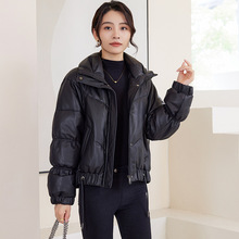 海宁冬季新款真皮绵羊皮皮衣羽绒服女鹅绒小个子韩版宽松皮草外套