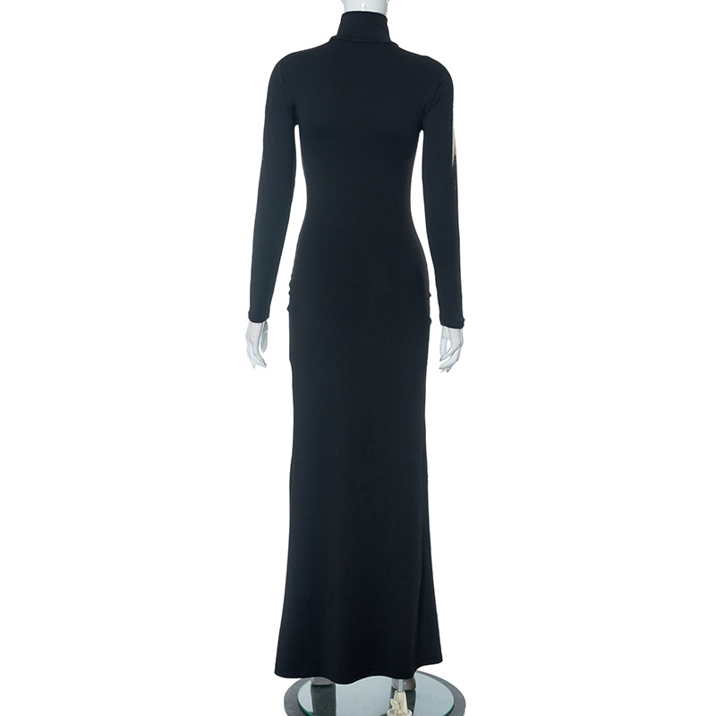 Women's Autumn Winter Printed Long Sleeve High Waist Dress - Stylish & Seductive - Ootddress
