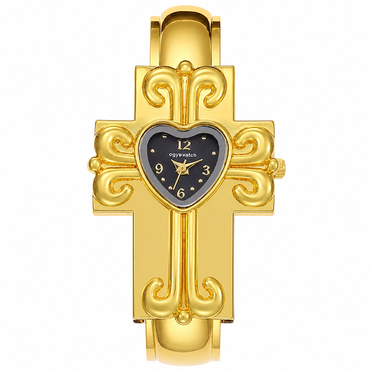 European and American Retro Style Cross Heart Bracelet Watch 2026 New Cross-Border Quartz Bracelet Watch Wholesale
