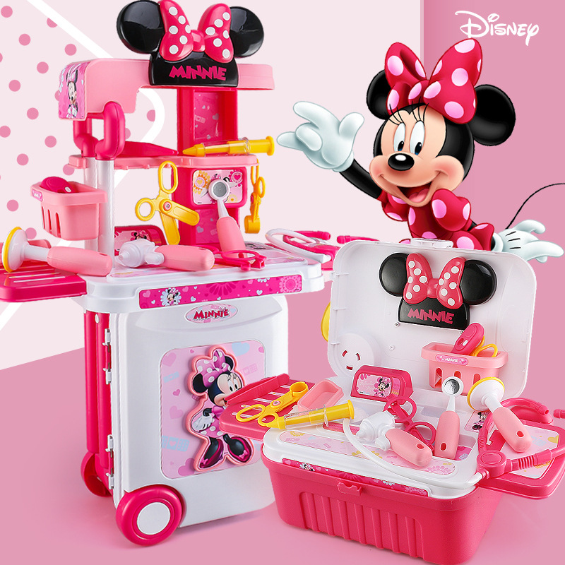 Xiongcheng niños juegan a las casitas cocina utensilios de cocina herramientas médicas niñas tocador juguetes viaje Li trolley caso traje