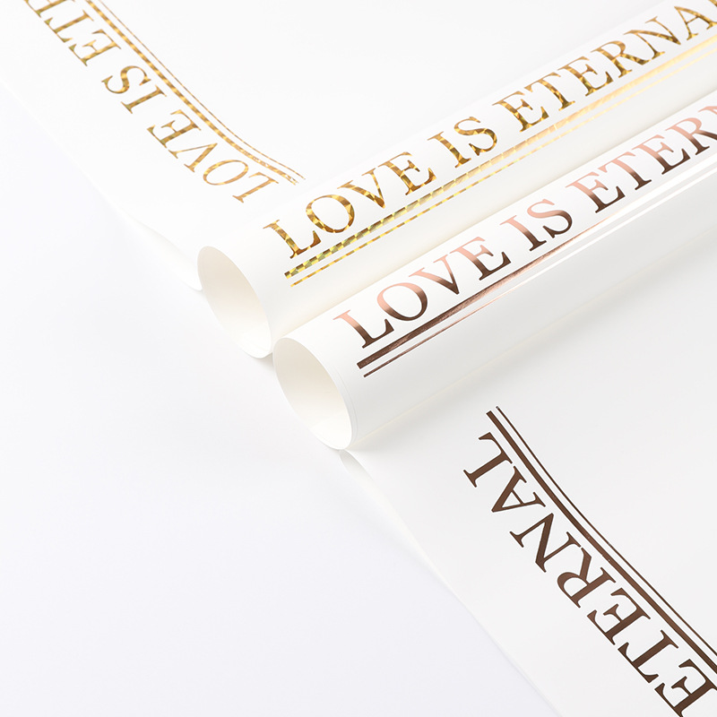 Liziran dorado simple papel de envolver flores ramo de papel de envolver papel impermeable Noble Net papel rojo