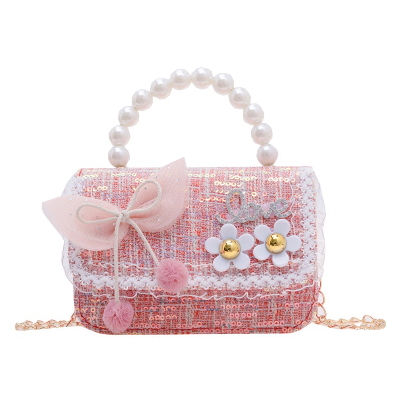 Bolso de hombro de los niños nuevo comercio exterior al por mayor bolso de La Perla de las niñas moda coreana pequeña princesa lentejuelas bolsa de mensajero