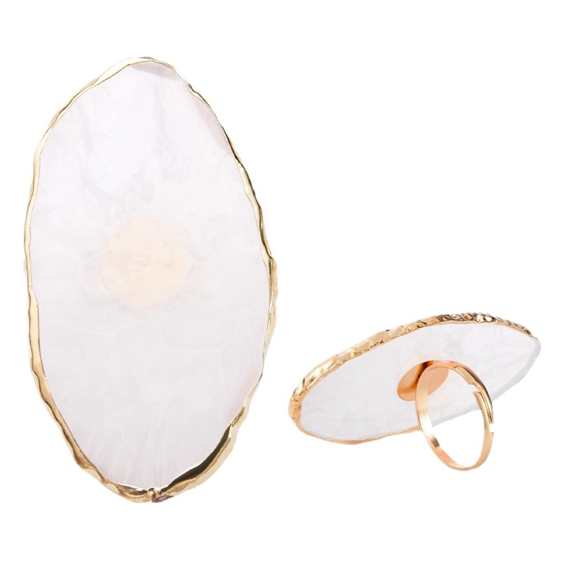 Nueva paleta de ágata para uñas, mini anillo de resina de concha, paleta, tablero de exhibición de color pintado de Phnom Penh