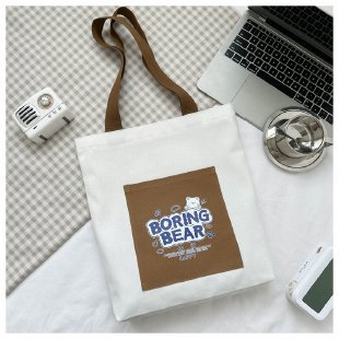 Wholesale of 2025 new casual and fashionable canvas bags, large-capacity single-shoulder bags for college students' shopping, and trendy tote bags undefined