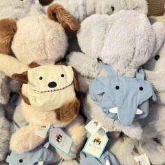 原背包小狗小兔恐龍小象獨角獸可愛玩偶娃娃安撫毛絨玩具