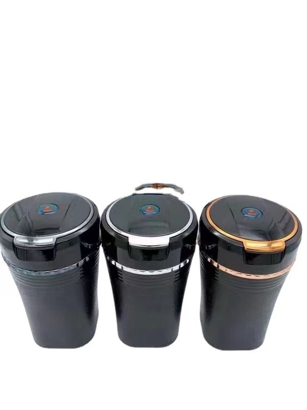 Car Ashtray Creative Stylish Large Atmospheric Multi-Functional Air Outlet with Light and Cover Ceramic Liner Car