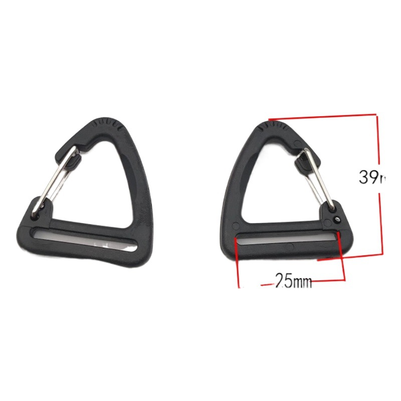 Ready Supply of High-Quality Luggage Accessories Plastic Hook Buckle Triangle Buckle Hook 25mm Dog Buckle 8-Character Hook Leather Bag