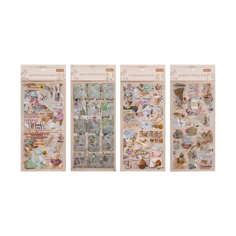 Retro sticker, creative children's stickers, decorations, scheduler, nostalgia