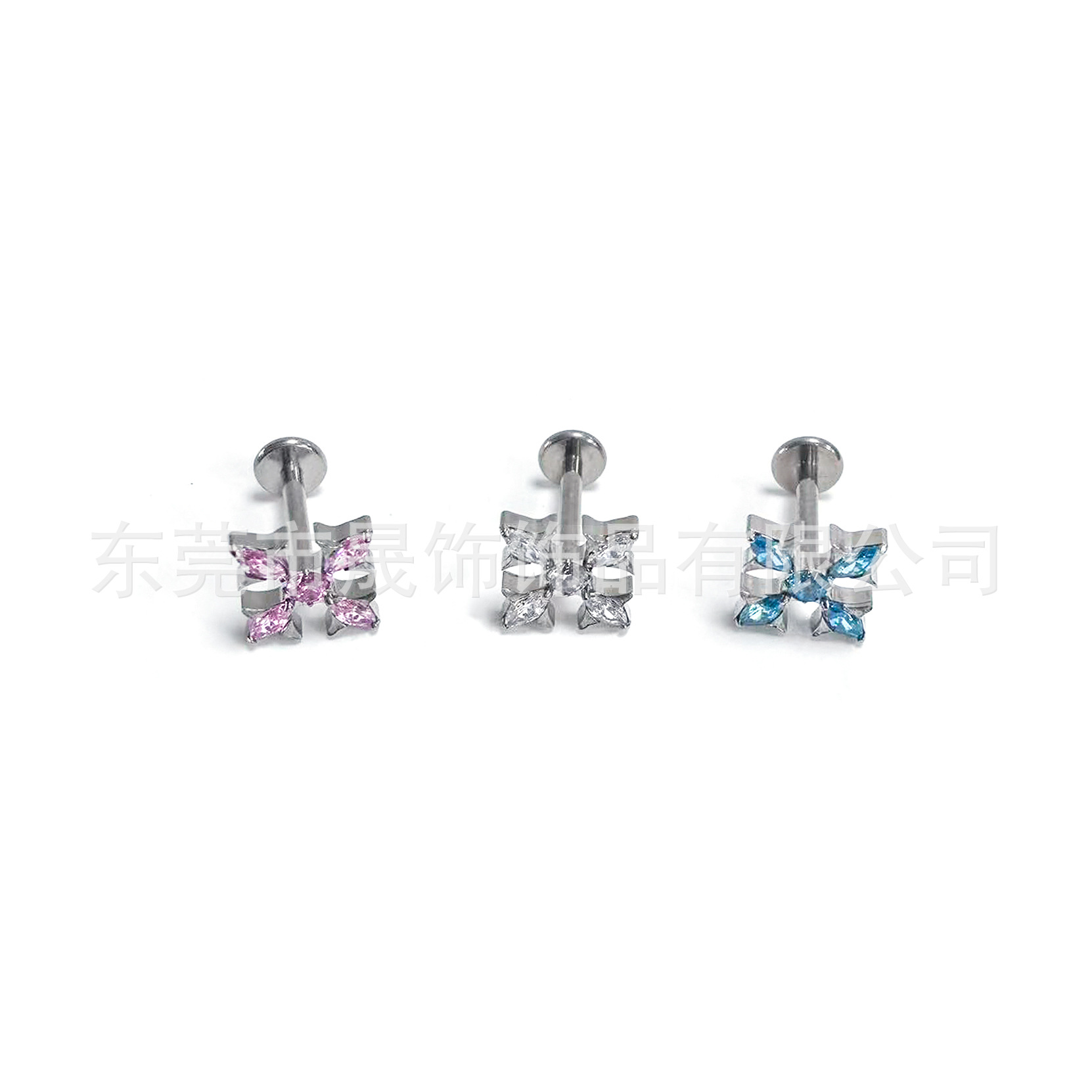 F136 Titanium 荆棘 Cross Helix Cartilage Stud Studded 5A Cubic Zirconia Ear Stud G23 Implant Grade Titanium Piercing Jewelry Ear 饰