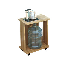 簡約茶水櫃現代中式沙發邊幾帶輪小邊櫃客廳茶桌內嵌式木質邊桌櫃