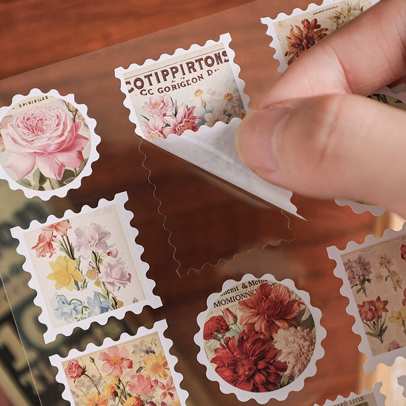 Retro stamps, sticker, base stationery, DIY, scheduler