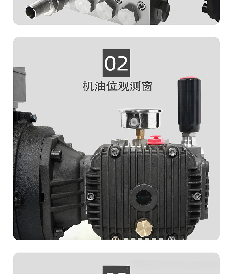 High-Pressure Car Washing Machine Kitchen Oil Stain Cleaning Commercial High-Power Lye Hot and Cold Water Disinfection Water Gun Water Pump Cleaning Machine