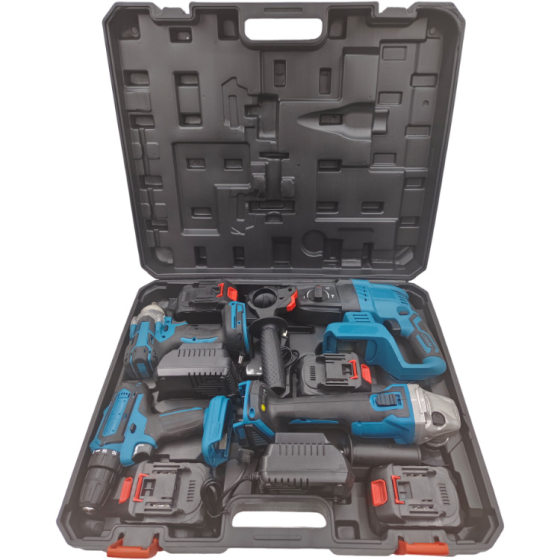 Cross-border brushless power tools multi-function suit lithium battery percussion drill angle grinder electric hammer electric wrench battery suit