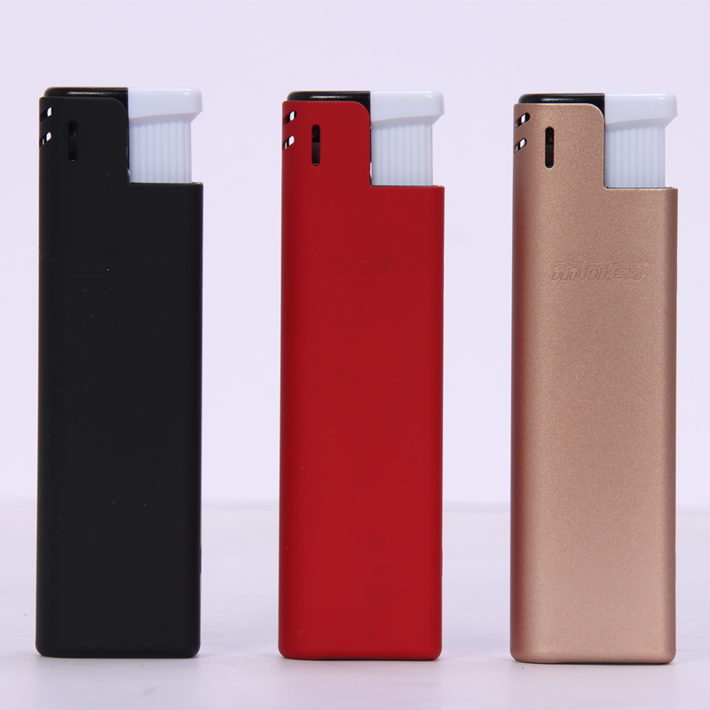 原装正品新海XHD60281防风电子打火机一次性防爆金属磨砂橡皮漆款