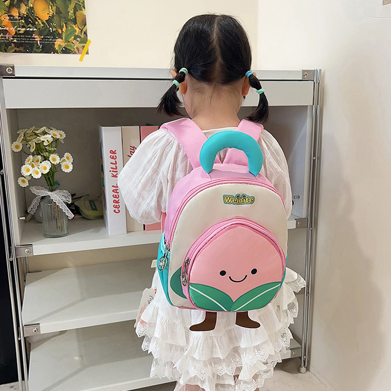 Nueva bolsa infantil de dibujos animados bolsa de frutas transpirable preescolar mochila de niños lindas niñas mochila de jardín de infantes luz