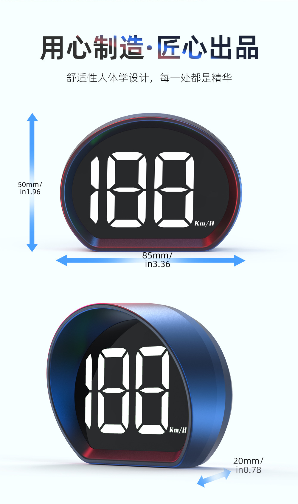 Car Universal Gps Speedometer Hd Car Hud Head-Up Display High Brightness Smart Speed Head-Up Display X3