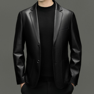 BG5097 big goods main push new leather leather men's sheepskin coat suit jacket Korean slim fit