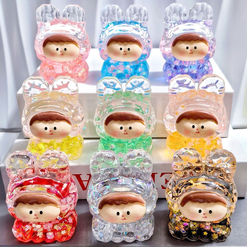 Explosive acrylic quicksand Lilith bag cute pendant stall toys hot office ornaments small gifts