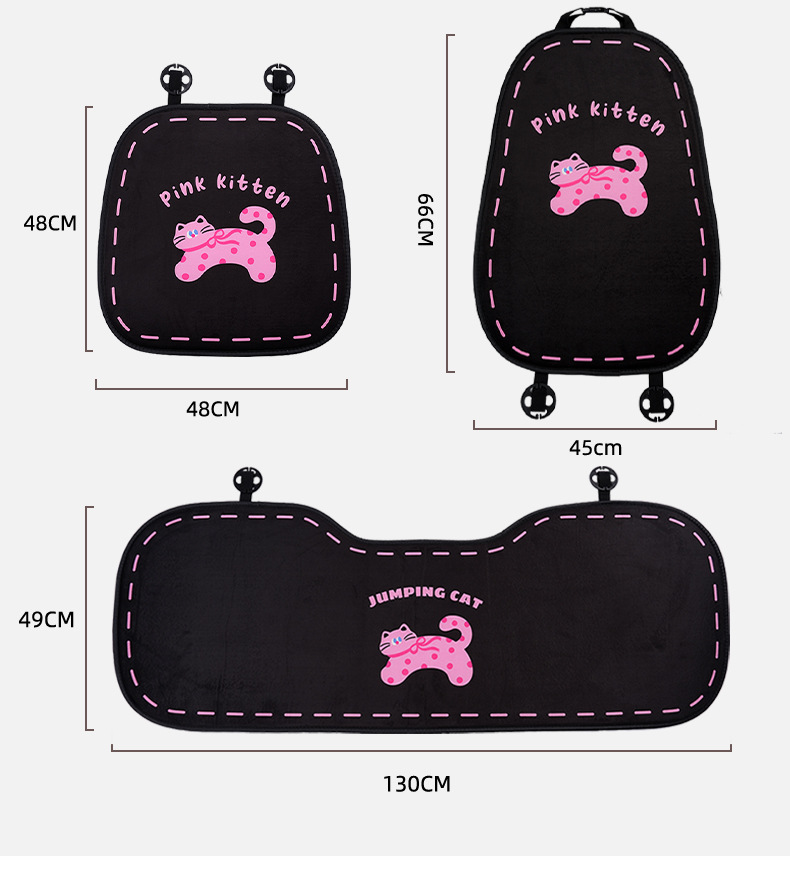 Cute Cat Car Seat Cushion, High-End Creative Cartoon Car Warm Anti-Slip Seat Cover, Winter Plush Seat Cushion