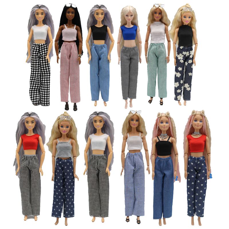 29cm Genuine Doll Princess Loose Elasticated Trousers Sling Vest Set Fashionista Cloth FROb 29cm Genuine Doll Princess Loose Elasticated Trousers Sling Vest Set Fashionista Cloth FROb