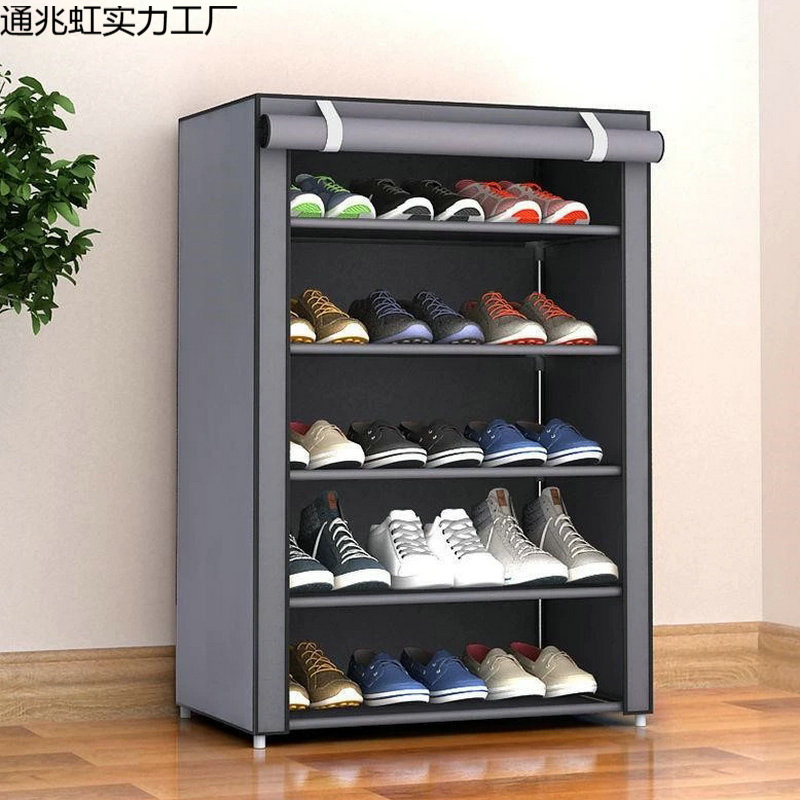 Armario simple armario área de colga de ropa multipolvo doméstico económico puede almacenar armario simple de metal un lote