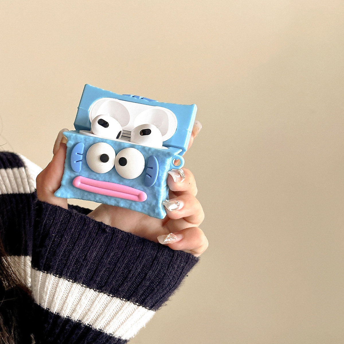 Pecado feo tostado pan Aippds cubierta de auriculares para 1 / 2 / 3 / pro2 dibujos animados protección manzanas suaves