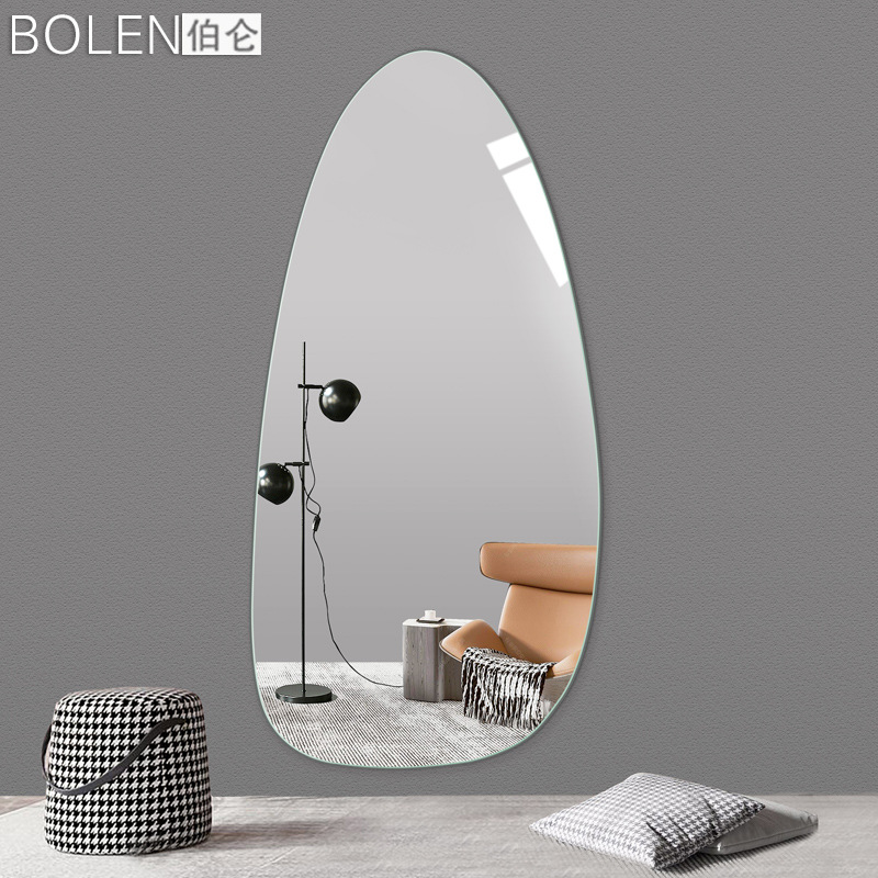 BOLEN Internet fotografía de celebridades espejo de tocador sin marco de forma especial espejo decorativo sala de estar guardarropa espejo de cuerpo completo pared autoadhesiva