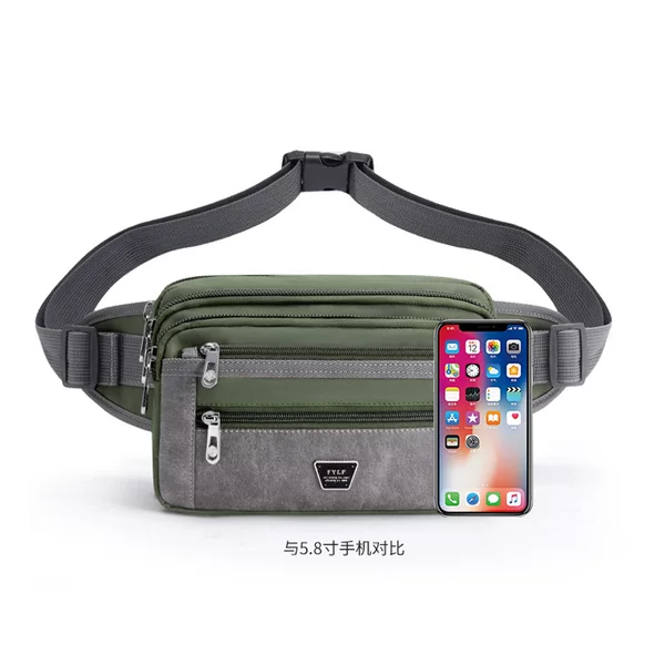 Outdoor Multifunctional New Trendy Men's Waist Bag, Casual Large-Capacity Business Wallet, Work Crossbody Bag