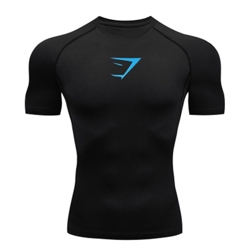 Black blue label + short sleeves