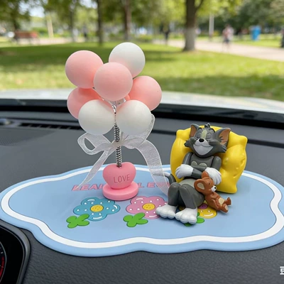 Car ornaments Cute Nodding Kt Cat - tom-balloon-blue-anti-slip-mat