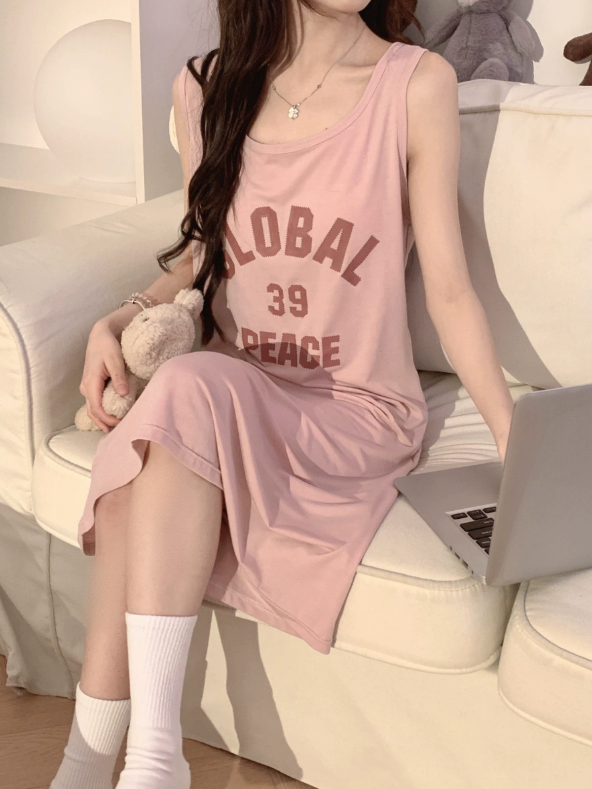 Vest, pijama, dress, top with cups, skirt, 2025 years, with short sleeve, lifting effect