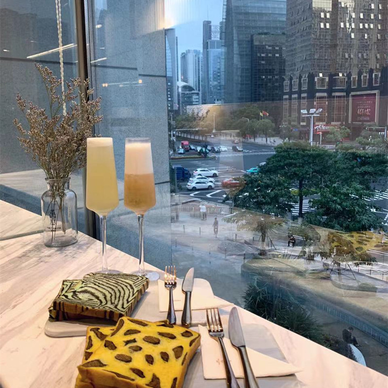 Cristal creativo copa de champán copa de vino espumoso copa de champán en forma de flauta copa de copa LOGOTIPO grabado con láser