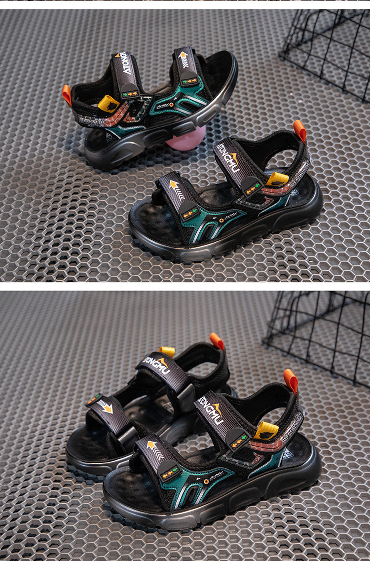 Sandali sportivi grandi con pellicola assorbente a punta aperta da ragazzo, nuove scarpe da spiaggia traspiranti con suola morbida, comode per ragazze della scuola primaria_voghion.com