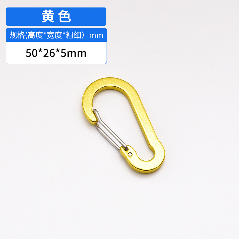 Fabricante al por mayor de mosquetones en forma de S n.° 5 de acero inoxidable con resorte para mochilas, hebilla de aleación de aluminio tipo calabaza, accesorios para exteriores.