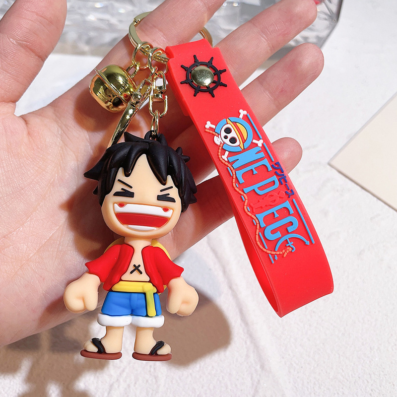 漫画かわいいアニメワンピースルフィ人形カーバッグペンダントキーホルダー卸売キーホルダー小さなギフト|undefined