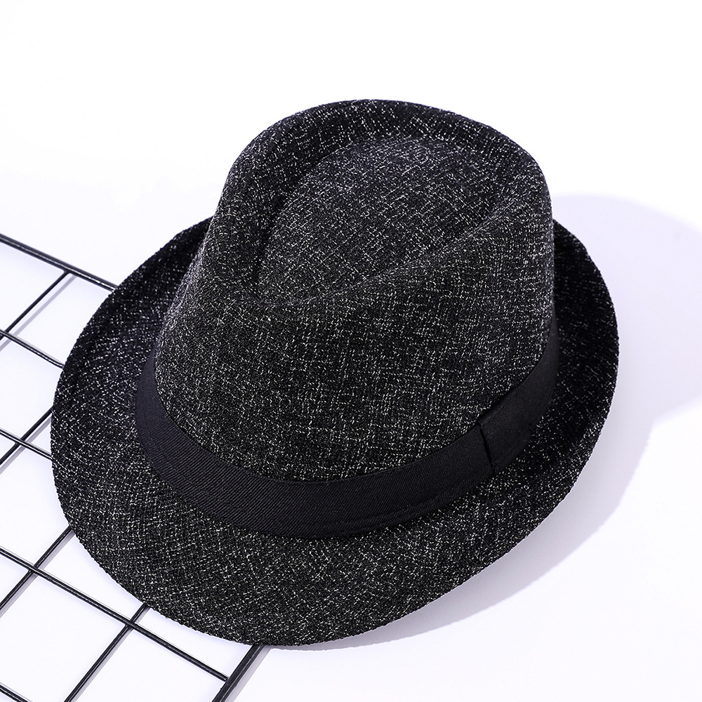 Otoño e Invierno Playa retro sombrero negro protección solar masculino novio sombrero de copa sombrero británico