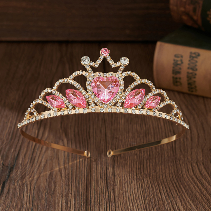 子供のヘアバンドプリンセスクラウンティアラ新合金子供のパフォーマンスクラウンラインストーンハイエンドヘアアクセサリー卸売|undefined