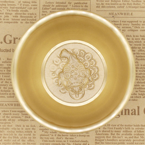 Brass pot decoration copper hundred fortune pot teacup car decoration piece treasure pot office decoration piece home decoration item real copper